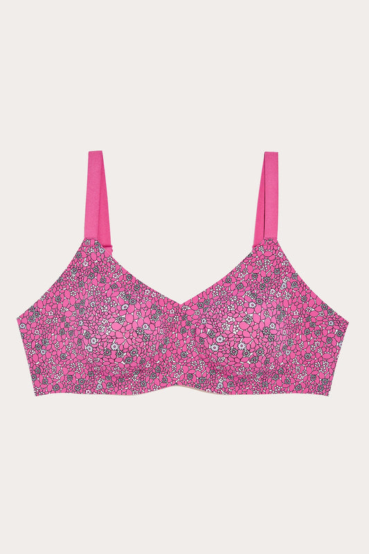 Anna Sui Posey V-Neck Padded Bra inspired by the Arts and Crafts movement and Scandinavian designs from the sixties